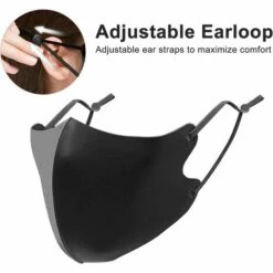 MODOU Masque Facial Réutilisable En Tissu Lavable Avec Boucles D'oreilles Réglables, Masque De Protection Respirant Pour Homme Et Femme -Protection des voies respiratoires Soldes 50904551 3