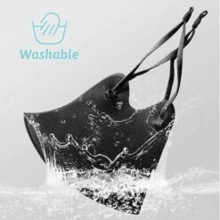 MODOU Masque Facial Réutilisable En Tissu Lavable Avec Boucles D'oreilles Réglables, Masque De Protection Respirant Pour Homme Et Femme -Protection des voies respiratoires Soldes 50904551 4