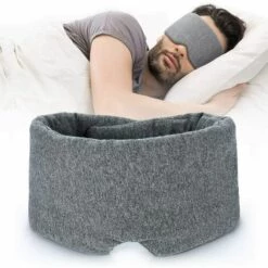 ILOVEMILAN Masque De Sommeil 100% Coton Fait à La Main Blackout - Masque Pour Les Yeux Confortable Et Respirant Pour Dormir Avion Réglable Blinder Blindfold Avec Pochette De Voyage - Meilleur Masque De Nuit Pour Femme Homme Enfant