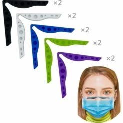 Coussinets Pont De Nez Anti-buée, Réutilisables En Silicone Clips De Nez Pour Masque, Pour éviter La Buée Sur Les Lunettes Fontainebleau 10Pcs