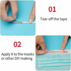 Bandes Pont De Nez Support Métallique Support Métallique De Nez En Aluminium De Qualité Supérieure Pour Masques De Couture Bricolage 90mm De Long Fontainebleau 50Pcs -Protection des voies respiratoires Soldes 50922778 2