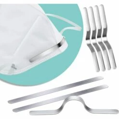 Bandes Pont De Nez Support Métallique Support Métallique De Nez En Aluminium De Qualité Supérieure Pour Masques De Couture Bricolage 90mm De Long Fontainebleau 50Pcs -Protection des voies respiratoires Soldes 50922778 3
