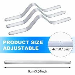 Bandes Pont De Nez Support Métallique Support Métallique De Nez En Aluminium De Qualité Supérieure Pour Masques De Couture Bricolage 90mm De Long Fontainebleau 50Pcs -Protection des voies respiratoires Soldes 50922778 5