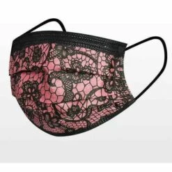 Imprimé En Dentelle Adulte Masque Jetable (3 Couches), Anti-Poussière Respirable Earloop Bouche Masque De Visage, Le Masque De Bon Confort Masque Écharpe Bandana,Starlight,50 Pcs -Protection des voies respiratoires Soldes 50941750 4