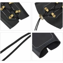 Protège-Bras En Cuir Armguard Pour Tir à L'arc Brun/Noir Adulte Jeunesse Protection En Cuir Protège-Bras Protecteur Bracelet Costume Pour Arc Classique Tir Chasse Triomphe, Réglable（Noir） -Protection des voies respiratoires Soldes 50949668 3