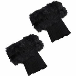 Guêtres Courtes Hiver Jambière Legging Chaud Chaussettes Mi-montante Triomphe Tricoté Crochet Thermique Bas Jambières Collants Sous Bottines Fausse Fourrure Chaussette De Bottes Elastique Manche De Jambe -Protection des voies respiratoires Soldes 50949670 4