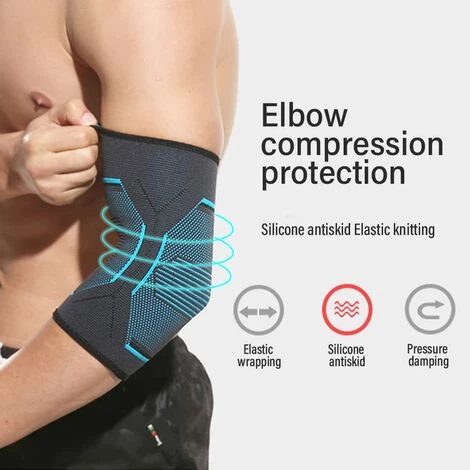 1 Paire Coudière Tendinite Pour Homme & Femme,Triomphe Manchon De Compression Bras Et Coude Pour Tennis Elbow, Attelle Coude Tendinite, Coudière Musculation Et Épicondylite (XL, Bleu) 5 1 Paire Coudière Tendinite Pour Homme & Femme,Triomphe Manchon De Compression Bras Et Coude Pour Tennis Elbow, Attelle Coude Tendinite, Coudière Musculation Et Épicondylite (XL, Bleu) – Image 3