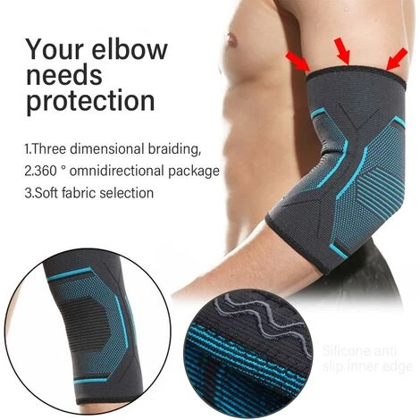 1 Paire Coudière Tendinite Pour Homme & Femme,Triomphe Manchon De Compression Bras Et Coude Pour Tennis Elbow, Attelle Coude Tendinite, Coudière Musculation Et Épicondylite (XL, Bleu) 7 1 Paire Coudière Tendinite Pour Homme & Femme,Triomphe Manchon De Compression Bras Et Coude Pour Tennis Elbow, Attelle Coude Tendinite, Coudière Musculation Et Épicondylite (XL, Bleu) – Image 5