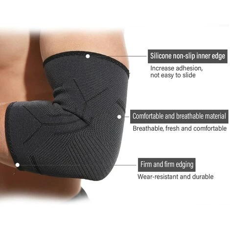 1 Paire Coudière Tendinite Pour Homme & Femme, Triomphe Manchon De Compression Bras Et Coude Pour Tennis Elbow, Attelle Coude Tendinite, Coudière Musculation Et Épicondylite (XL, Noir) 6 1 Paire Coudière Tendinite Pour Homme & Femme, Triomphe Manchon De Compression Bras Et Coude Pour Tennis Elbow, Attelle Coude Tendinite, Coudière Musculation Et Épicondylite (XL, Noir) – Image 4