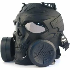 BRIDAY Masque Paintball Ventilé Masque De Protection Airsoft Avec Double Ventilateur Turbo Noir