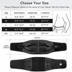 Ceinture De Soutien Lombaire Maintenir Bien Les Lombaires Et Le Dos Soulage La Douleur 4 Ressorts Soutien Sangle Double Réglable Pour Homme Et Femme,M ,Noir-betterlife -Protection des voies respiratoires Soldes 51222393 2