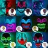 ZHUOXUAN Halloween LED Mask, Masque De Purification à LED, Illuminate Mask Masque De Halloween Le Plus Effrayant Pour Adultes, Hommes Et Femmes. (Pink) 1pcs -Protection des voies respiratoires Soldes 51449365 1