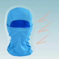 ZHUOXUAN Masque Facial Balaclava, Moto Vélo Balaclava Polyvalent Respirant Doux Coupe-vent-blue