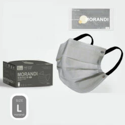 ZHUOXUAN Masque , Masque Jetable Pour Adulte, Coussinets De Nez Ajustables Doux Et Respirants Lot De 50 Pièces,Gris Latté