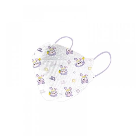 ZHUOXUAN 20pcs KF94 Masques Certifiés CE Standard - Masque De Protection Respiratoire - Haute Filtration 3 Couches Enfant Mauve 4 ZHUOXUAN 20pcs KF94 Masques Certifiés CE Standard - Masque De Protection Respiratoire - Haute Filtration 3 Couches Enfant Mauve – Image 2