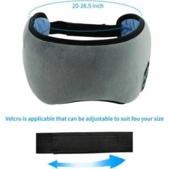 LITZEE Masque De Sommeil Bluetooth 4.2, écouteurs Bluetooth, Microphone Intégré, Réglable Et Lavable, Parfait Pour Voyager Et Dormir Gris -Protection des voies respiratoires Soldes 51547286 5