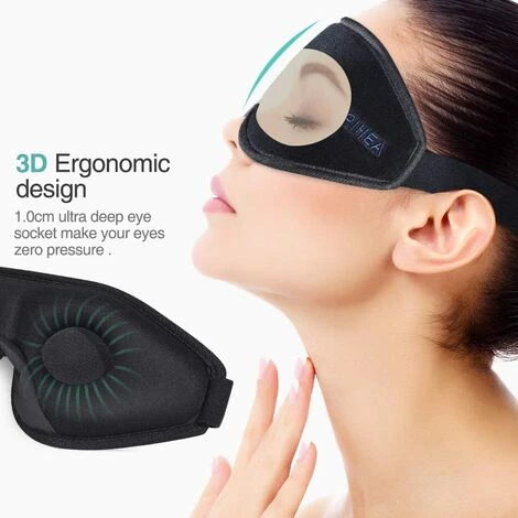 LITZEE Masque De Sommeil 3D Pour Femmes Et Hommes, Masque De Sommeil De Qualité Supérieure Avec Un Design Innovant De Narine Cachée, Bloque La Lumière 100% Masque Pour Les Yeux, Bandeau Réglable En Mousse De Soie De Qualité Supérieure 6 LITZEE Masque De Sommeil 3D Pour Femmes Et Hommes, Masque De Sommeil De Qualité Supérieure Avec Un Design Innovant De Narine Cachée, Bloque La Lumière 100% Masque Pour Les Yeux, Bandeau Réglable En Mousse De Soie De Qualité Supérieure – Image 4