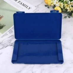 LITZEE Boîte De Rangement Portable Pour Masque Jetable, Boîte De Nettoyage étanche à La Poussière Et à L'humidité, Boîte De Rangement En Coton Filtré (bleu Foncé) -Protection des voies respiratoires Soldes 51550930 3