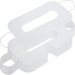 LITZEE 100 Pack Masque Jetable Masque Non Tissé Pour Yeux Couverture De Masque Des Yeux Sanitaire Blanc Compatible Avec Casque H-T-C Vive Headset De Réalité Virtuelle