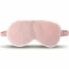 LITZEE Masque De Sommeil Masque En Soie Femme Masque De Nuit Masque Peluche Cache Yeux Pour Dormir Adultes Orange