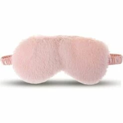 LITZEE Masque De Sommeil Masque En Soie Femme Masque De Nuit Masque Peluche Cache Yeux Pour Dormir Adultes Orange