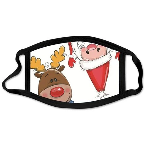 LITZEE Coton Noël Respiration Masque Facial Bouche Couverture Fête Masques Noël Dessin Animé Impression Masque Protecteur(style 4) 3 LITZEE Coton Noël Respiration Masque Facial Bouche Couverture Fête Masques Noël Dessin Animé Impression Masque Protecteur(style 4)