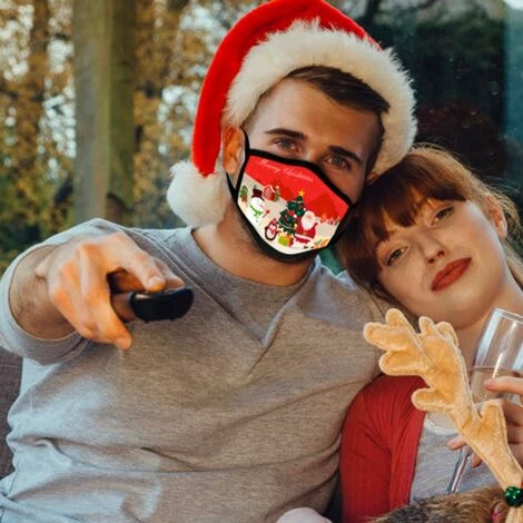 LITZEE Coton Noël Respiration Masque Facial Bouche Couverture Fête Masques Noël Dessin Animé Impression Masque Protecteur(style 1) 4 LITZEE Coton Noël Respiration Masque Facial Bouche Couverture Fête Masques Noël Dessin Animé Impression Masque Protecteur(style 1) – Image 2