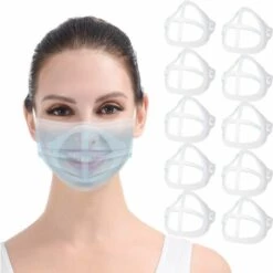 LITZEE Support 3D Pour Masque Facial 10PCS Cadre De Support Intérieur Pour Masque Transparent Gardez Le Tissu Hors De La Bouche Pour Créer Plus D'espace Pour Une Protection Respiratoire Confortable