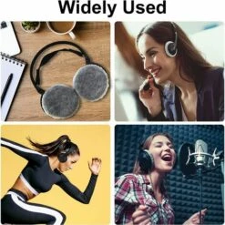 SUPERMARKET 100 Pièces Hygiénique Couvre-Oreillettes Jetables Couvre-Oreillettes Pour Casque Pour La Plupart Des Écouteurs Avec Coussinets De 8 à 10 Cm (Blanc)，Superma -Protection des voies respiratoires Soldes 52064639 4