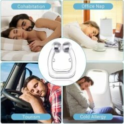 ZHUOXUAN 6pcs Anti-Ronflement Silicone Magnétique, Pince à Nez Anti Ronflement, Dilatateur Nasal, Dispositif Anti-Ronflement, Pince à Nez Magnétique, Arrête Les Ronflements Améliore La Respiration -Protection des voies respiratoires Soldes 52488287 4