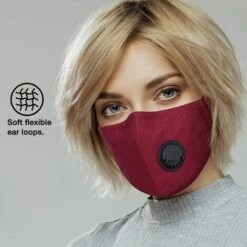 Masque En Coton Respirant, Avec Valve à Air, Boucles D'oreilles Réglables, Réutilisable, Doux, Lavable Pour Un Usage Public,Starlight -Protection des voies respiratoires Soldes 52535692 4