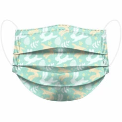 50 Pièces Adultes Visage Tissu Impression De Mode Multicolore 3 Couches Anti-poussière Visière Bouche Visage Jetable Confort Pour Hommes Et Femmes,Starlight -Protection des voies respiratoires Soldes 52535821 4