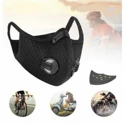 THSINDE KN95 Anti-Poussière, Protection Anti-Pollution, Avec 3 Filtres à Charbon Actif Supplémentaires, Lavable, Pour Les Sports En Extérieur, Le Cyclisme Et La Course