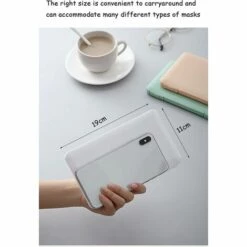 ECHOO 4 Pièces Boites De Rangement Pour Masques Portable, Imperméable Stockage Étanche à La Poussière Conteneur, Boîte De Masque Réutilisable -Protection des voies respiratoires Soldes 52975654 3