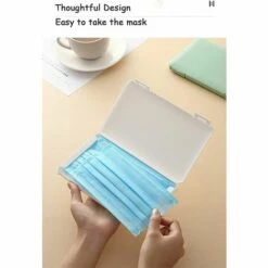 ECHOO 4 Pièces Boites De Rangement Pour Masques Portable, Imperméable Stockage Étanche à La Poussière Conteneur, Boîte De Masque Réutilisable -Protection des voies respiratoires Soldes 52975654 4