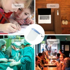 SUPERSELLER Couvre Tête Et Charlotte 10PCS Masque D'isolation De Protection Pour écran Facial Anti-salive Écran Facial Anti-poussière Visière Transparente Protection Contre Les éclaboussures Et Les éclaboussures Pour L'atelier De Transformation Des Aliments - 10 PIÈC -Protection des voies respiratoires Soldes 53308256 3