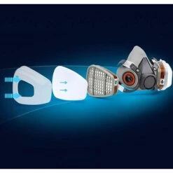 BENOBBY KIDS Masque De Protection Respiratoire Réutilisable, Anti Gaz, Anti Poussière Avec Filtres Lunette Pour Peinture, Poussière, Particules, Polissage, Ponçage, Soudage, Bricolage Protection De Travail 9 BENOBBY KIDS Masque De Protection Respiratoire Réutilisable, Anti Gaz, Anti Poussière Avec Filtres Lunette Pour Peinture, Poussière, Particules, Polissage, Ponçage, Soudage, Bricolage Protection De Travail -Protection des voies respiratoires Soldes 53470967 3