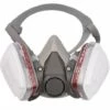 SUPERSELLER Respirateur Réutilisable Demi-masque 6200 Masque à Gaz Protection Respiratoire Respirateurs Avec Lunettes De Sécurité Pour Peinture Soudage à La Vapeur Organique Polissage Travail Du Bois Et Autres Protections De Travail - Gris - Gris -Protection des voies respiratoires Soldes 53506267 1