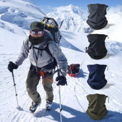 LIFCAUSAL Réglable Polaire Cache-cou Coupe-vent Hiver Chaud Cou Guêtre Visage Masque écharpe Pour Cyclisme Pêche Patinage Course Camping Randonnée -Protection des voies respiratoires Soldes 53564309 3
