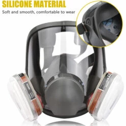LIFCAUSAL Respirateur Intégral Réutilisable Couverture Intégrale 16 En 1 Couvercle à Gaz Respirateur à Vapeur Organique Large Champ De Vision Pour La Peinture, Le Polissage, Le Soudage Et Autres Protections De Travail -Protection des voies respiratoires Soldes 53617456 5