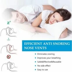 Anti-Ronflement Silicone Magnétique, Pince à Nez Anti Ronflement, Pince à Nez Dispositif Anti-Ronflement, Anti Ronflement Magnétique, Améliore La Respiration Pour Un Sommeil Plus Confortable,Starlight,2Pcs -Protection des voies respiratoires Soldes 53661059 3