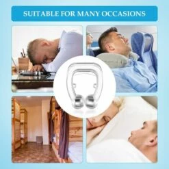 Anti-Ronflement Silicone Magnétique, Pince à Nez Anti Ronflement, Pince à Nez Dispositif Anti-Ronflement, Anti Ronflement Magnétique, Améliore La Respiration Pour Un Sommeil Plus Confortable,Starlight,2Pcs -Protection des voies respiratoires Soldes 53661059 5