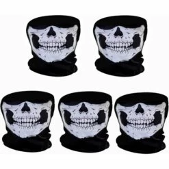 5 Pièces Masque De Crâne Masque De Visage De Crâne Vélo Moto Masque Squelette Demi-Visage Chapeau De Sport En Plein Air Halloween，Fontainebleau