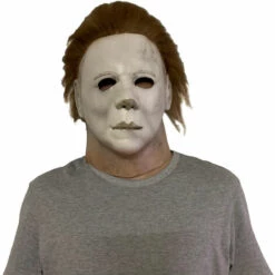 Michael Myers Film D'horreur Masque - Parfait Pour Le Carnaval Et L'Halloween - Costume Adulte - Latex, Unisexe Taille Unique，Fontainebleau