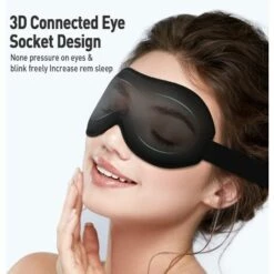 2021 Masque De Nuit Pour Femme Et Homme,Kartokner Masque De Sommeil Pour Les Yeux 3D Pour Dormeurs Latéraux,100% Soie Occultant Masque Yeux Cache Yeux Pour Dormir Avec Bande Réglable Pour Yoga Voyage -Protection des voies respiratoires Soldes 54071210 5