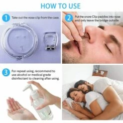 AIDUCHO Dispositif Anti Ronflement, 4 PCS Silicone Magnétique Anti Ronflement Snore Stopper Clip, Dilatateur Nasal Ronflement Peut Soulager Le Ronflement Et Aider à Dormir Suffisamment -Protection des voies respiratoires Soldes 54071352 3