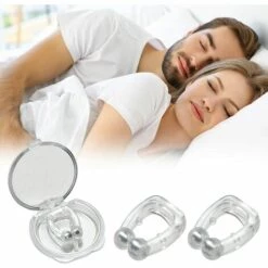 AIDUCHO Clip Anti Ronflement,Anti-Ronflement Magnétique,Clip Nasal Anti Ronflement,Pince Ronflement,Pince-Nez Anti-Ronflement Pour Un Meilleur Sommeil,2PCS