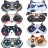 KARTOKNER Lot De 8 Masque De Sommeil, Masque Animal Sommeil Pour Les Yeux Doux Et Moelleux Pour Dormir Eyepatch De Repos Masque De Nuit, Masque De Sommeil Pour Filles,Femme(Chat&Chien Mignon 8 PCS)