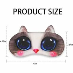 KARTOKNER Lot De 8 Masque De Sommeil, Masque Animal Sommeil Pour Les Yeux Doux Et Moelleux Pour Dormir Eyepatch De Repos Masque De Nuit, Masque De Sommeil Pour Filles,Femme(Chat&Chien Mignon 8 PCS) -Protection des voies respiratoires Soldes 54072486 5