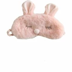 Kartokner 3D Peluche Animaux Masque De Sommeil Pour Les Yeux Des Mignon Animaux Pour Dormir Respirant Bande Dessinée Masque De Nuit Enfants Filles Femmes Adultes (D-lapin Rose)